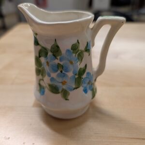 Cook's Pottery Floral Handmade Creamer Pitcher